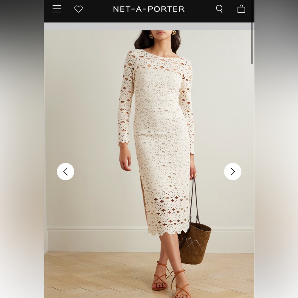 NWT Cara Cara Marsielle Cream Crochet Midi Dress